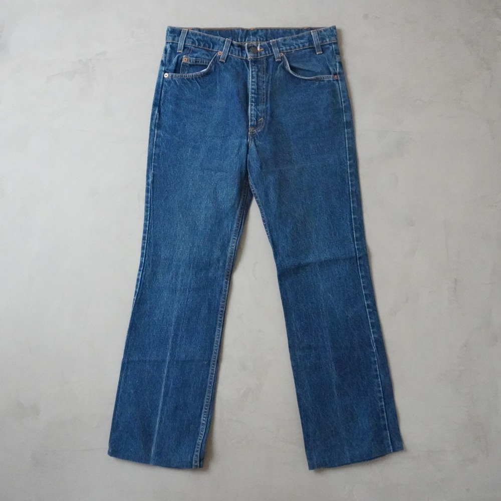 Vintage Levis 517 Jeans 33x29 Mens 90s Blue Orange Tab Bootcut USA Made Denim